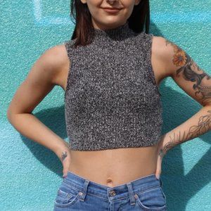 Urban Outfitters Black Turtleneck Crop Top